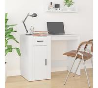 AJSEOYBS Scrivania Per Computer Scrivania Studioscrivania Bianca 100x49x75 Cm In Legno Multistratoadatto Per Un Piccolo Angolo, Camera Da Letto, Studio, Ufficio