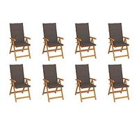 AJSEOYBS Set di mobili da giardino, con cuscino, 8 pezzi, in legno massiccio teak, adatto per soggiorno, camera da letto, giardino, balcone, terrazza, cucina, esterno