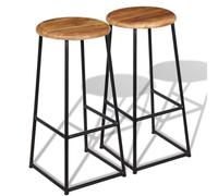 AJSEOYBS Sgabello da bagno, sedia da bar, 2 pezzi, in legno massiccio, adatto per soggiorno, camera da letto, ufficio, bar, cucina, pub, bagno, aula