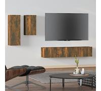 AJSEOYBS Tavolo per TV, 4 pezzi, adatto per soggiorno, camera da letto, ufficio, sala ricevimenti, studio