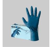 AJSIA - Guanti in Lattice MONOUSO High Risk Colore Blu 50 PZ Super Resistenti (Tg:S,M,L,XL,XXL) (TG.L)