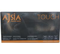 Ajsia Guanti Vinile Medicali Touch Bianco no Polvere e Lattice AQL 1,5 confezione 1000 pezzi (10x100) (M)