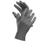 AJSIA Guanto MONOUSO Nitrile Senza Polvere col. Nero Art. G00518 Plus - CONF. 100 PZ (Medium)