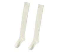 AJTUTUS Calze invernali da donna in lana, extra lunghe, sopra il ginocchio, scaldamuscoli caldi sopra il ginocchio, bianco, Taglia unica