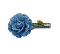 AJTUTUS Fermaglio per capelli da donna con fiore blu, jeans blu, forcina per capelli alla moda, accessorio per capelli sottile, decorazione per ragazze e adolescenti