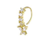 AJTUTUS Piercing da naso con fiore e farfalla in rame con zirconia per tutte le occasioni da indossare, C, come descritto, come descritto