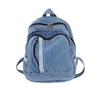 AJTUTUS Zaino portatile blu Jean, per la scuola, da viaggio, per donne e ragazze, Blu