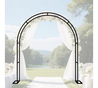 AJTXCSFOQL Arco per Rose Rampicanti 260 280 240 180 120 400 cm, Supporto in Metallo con Base Pergolato da Giardino per Interni ed Esterni, Resistente Arco di Nozze(Black,350 x 250 x 40 cm)