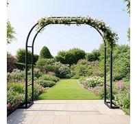 AJTXCSFOQL Arco Rampicanti Archi Giardino 120 180 200 240, Sostegno Pergolato in Metallo per Rose Fiori Piante Vite, Supporto per Decorazioni Nozze Esterni e Interni(Black,W160 x H230 x D40 cm)