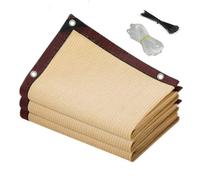 AJTXCSFOQL Beige Rete Ombreggiante per Orto, 80% Resistente Ai Raggi UV Panno Ombra con Occhielli, 6m 3.5m 4m 8m 9.5m 10m 2m 5m 7m Telo Frangivista per Pergola Patio Serra Piscina(1.5 x 7m)