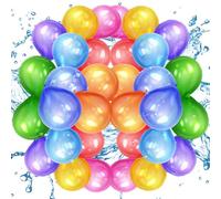 Ajuanbazha 555 PCS Water Balloons Colorate, Riempimento Rapido con Accessori da Rubinetto, Ideali per Giochi d'Estate e Feste All'aperto per Bambini