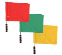 AJUNJIIL Bandiera del segnale dell'arbitro della competizione, per sport di prestazione, bandiera a mano dell'ordine, asta della bandiera in acciaio inossidabile