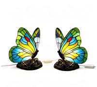 AJUNJIIL Creative Butterfly-Shaped Night Light, Artistic Resin Sculpture LED Cozy Bedside Ambient Light, Hand-Painted Animal-Themed Decorative Table Lamp For Home Bedroom