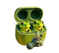 AJUNJIIL Cute Animal-shaped Bluetooth Earplugs,frog Earplugs With Charging Box, wireless In-ear Headphones With Bass,In-ear Headphones Suitable For Travel And Daily Use(Frogs)