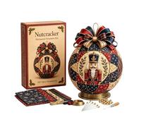 AJUNJIIL DIY Christmas Quilted Ornament Kit Santa Claus Patchwork Ornament | Handmade Sewing Craft Kit，Choose From 6 Designs， Holiday Decorations(Soldier)