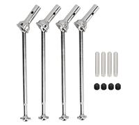 Ajunjiil Drive Albero, per 1/7 1/8 Auto RC, asse di trasmissione in acciaio CVD, alta resistenza, set 4pc, durevole, trasferimento di potenza liscio, prestazioni migliorate (Argento)