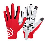 AJUNJIIL Guanti ciclistici, sport, per andare in bicicletta, touch screen, design lungo di dito pieno, imbottitura in gel, traspirante, assorbimento d'urto, presa migliorata, (L)