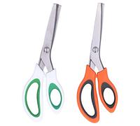 Ajunjiil, per forbici in tessuto cucito a seriano seriate ondulate, cesoie multiuso in acciaio inossidabile, per casa, set da 2 pezzi, strumento artigianale professionale, lama