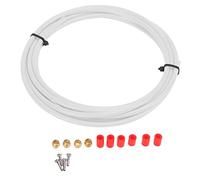 AJUNJIIL per kit tubi freno bici, tubi ad alta resistenza, resistente alla corrosione, prestazioni stabili, per olio minerale e olio DOT, compatibile BH90 (Set tubi olio BH90 bianco)