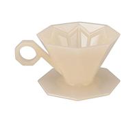 AJUNJIIL per versare oltre, per resina, gocciolamento di caffè, gocciolamento a mano Conessa di cono per filtro per il caffè, manico ergonomico, per casa (Beige)