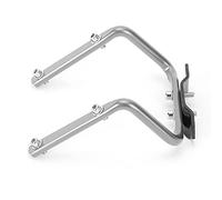 AJUNJIIL Portapacchi per Reggisella Bici, per Sella Bici Doppio Adattatore Porta Bottiglia d'Acqua, Convertitore Universale, Montaggio Stabile, Installazione Rapida, Leggero (Argento)