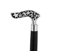 Ajuny Bastone da Passeggio per Uomini Donne Anziani Canne in Legno con Antiscivolo Staccabile con Design Decorativo a Forma di Fiore a Stella Manico Bastoni da Trekking Regali 35 pollici