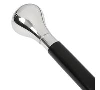 Ajuny Bastoni per Anziani per Uomini e Passeggio Donne Durevole Pieghevole Antiscivolo Canne in Legno Rotondo Tinta Unita Manico Decorativo in Ottone Finitura Argento Canna da Trekking 36 pollice