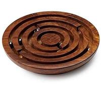 Ajuny Labirinto in Legno Artigianale Gioco da Tavolo Puzzle Gioco Labirinto per Bambini Gioco di Metallo Mente Viaggio Labirinto Palla Gioco Ideale per la Coordinazione Occhio Mano Regalo
