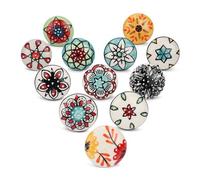 Ajuny Pomelli Ceramica Multicolori Set 12 Maniglie Pois Mobili Cassetti