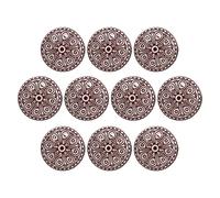 Ajuny Pomelli in Ceramica Stampati per Ante di Armadi Cassetti e Mobili in Stile Vintage per Cucina Bagno Cassettiere Casa e Ufficio Pomelli Decorativi in Ceramica, Set di 10, Marrone Bianco