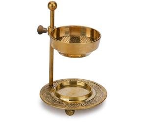 Ajuny Porta Incenso Candela Tea Light Carbone Resina Riscaldata Bellissimo Design Regolabile D'oro per Arredamento Casa Fragranza Accessori Spirituali Regali