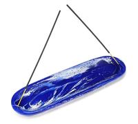 Ajuny Porta Incenso per Bastoncini Bruciatore di Incenso in Resina con Raccoglitore di Cenere Accessori per la Meditazione per Casa Ufficio Spa Hotel Regalo Blu 10.5 pollici