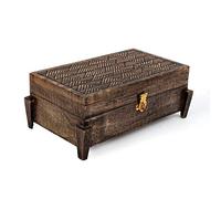 Ajuny - Portagioie realizzato a mano, in legno antico, stile vintage, per orologi e chiavi, multiuso