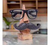 Ajuny Portaocchiali per Occhiali in Legno Realizzato a Mano Espositore dal Design con Baffi Fatto a Mano Organizer da Sole per Scrivania da Ufficio Decorazioni per la Casa Regali