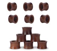 Ajuny Portatovaglioli In Legno Set Di 12 Decorativi Concavo 1,5 Pollici Portatovaglioli Per Apparecchiare La Tavola Feste Di Matrimonio Eventi Uso Quotidiano