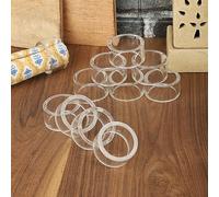 Ajuny Portatovaglioli in Vetro Trasparente Set Di 12 Eleganti Porta tovaglioli per Apparecchiare La Tavola Feste Di Anniversario Matrimonio Uso Quotidiano Arredamento per La Casa (1.5 Pollici)