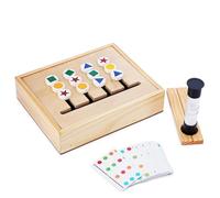 Ajuny Puzzle Montessori in Legno per Bambini con Carte e Timer Gioco Logico
