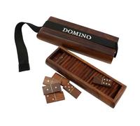 Ajuny Set di giochi di domino artigianali in legno, dimensioni 8x1,5x2,75 pollici