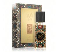 Ajwad 60ML Eau de Parfum unisex note di testa: note fruttatenote di cuore: rosa, gelsominonote di fondo: muschio, ambra, vaniglia, cedroTipo di fragranza: orientale, fruttata, legnosa, muschiataParti