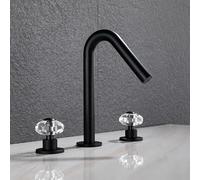 AJYBYUKJ Bacino Mixer Tocco a 3 Fori lavandino Bagno a Doppia Maniglia tappa del Bacino per bagni a Freddo in Ottone a Freddo Fatto in Cina Beauty Comes