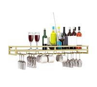 AJYBYUKJ Portabicchieri e bottiglie da parete, robusto portabicchieri in metallo in nero/oro/bianco, perfetto per il bancone della cucina e il bar salvaspazio per bevande. Beauty Comes