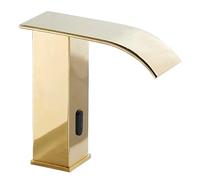 AJYBYUKJ Rubinetto del Bagno del sensore Automatico - Tocca del Mixer Oro touchless - Moderno Design a Cascata - Ottone Durevole - Fun a Bacino Ecologico Senza Touch per bagni di Lusso Beauty Comes