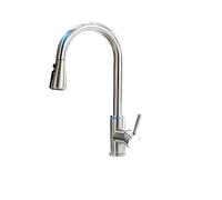 AJYBYUKJ Smart Touch Kitchen LEUCET Crane per SENSORE Cucina Acqua TACA Che ROUTO TAPUETTO Mixer Acqua TACCHIO ESILEGGIO (Nickel 1070-CRUSH) Beauty Comes