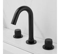 AJYBYUKJ Tocca del Mixer per Bacino Tap a Bacino a 3 Fori per bagni Taps del lavandino del Bagno con Manico a Doppia Maniglia a Doppia Becco Girevole a 360 ° Cromo in Cina Beauty Comes
