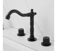 AJYBYUKJ Tocca del Mixer per Bacino Taps del lavandino da Bagno a 3 Fori 360 ° Tocca per Bacino per Bacino per bagni a Doppia Maniglia in Oro a Base in Cina Beauty Comes