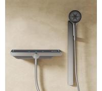 AJYBYUKJ Tocca per Miscelatore per la Doccia da Bagno con Cavalcata a Muro con bernina a Muro di Riser con Display a LED (Grigio) Beauty Comes