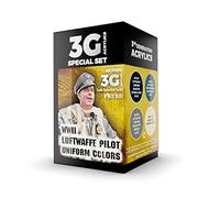 AK Acrylics 3Gen AIRCRAFT SET AK11690 WWII LUFTWAFFE UNIFORM COLORS 3G (4x17ml)