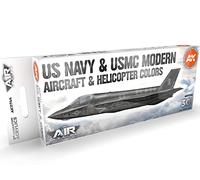 AK Acrylics 3Gen AIRCRAFT SET AK11744 US Navy & USMC Modern Aircraft & Helicopter SET 3G (8x17ml)