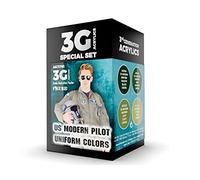AK Acrylics 3Gen AIRCRAFT SET AK11761 US MODERN PILOT UNIFORM COLORS 3G (4x17ml)