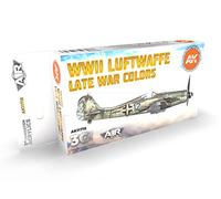 AK Acrylics AK11718 - Set di aerei da 3 gen, serie Luftwaffe per la guerra tarda 3 G, 6 x 17 ml